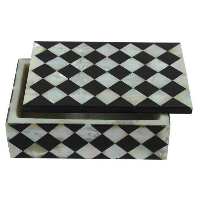 Decorative Jewellery Storage Box Moroccan Handmade Inlay Naturals Stone